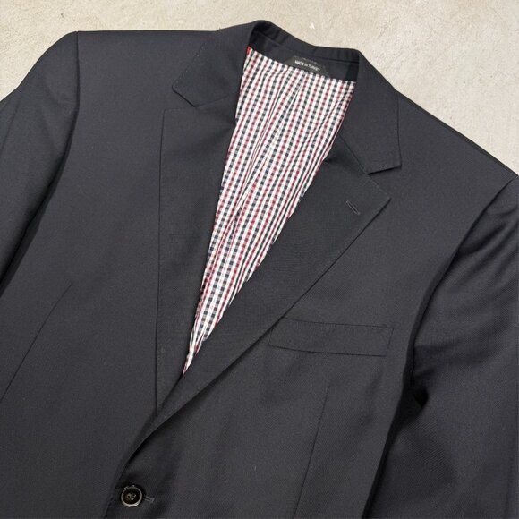 Hugo Boss Black Blazer Wool Sport Coat Textured Maselli4 100% Silk Lining 46R - Picture 3 of 10